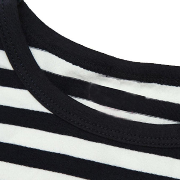 Navy Striped T-shirt And Pants Suits